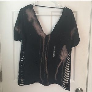 Affliction distressed T-shirt large new